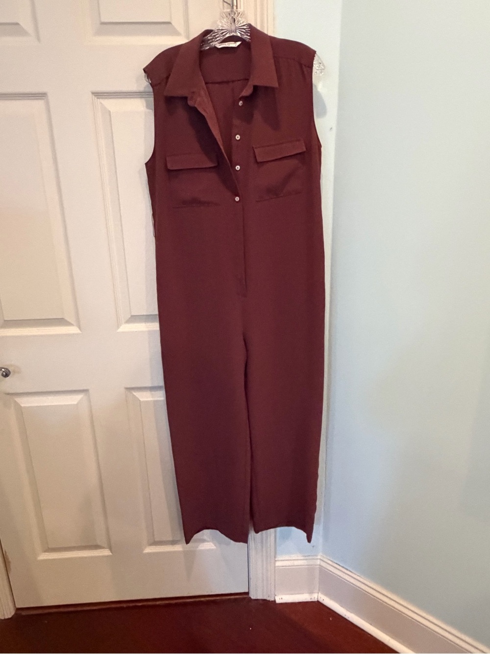 Amanda Uprichard Jumpsuit Romper Women ‎ Brown Sleeveless collared flowy M